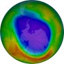 Antarctic ozone map for 2023-09-30